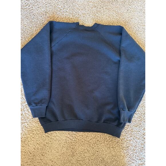 Vintage Wyoming Nature USA Made FOTL XL Faded Black Raglan Crewneck - Picture 4 of 7